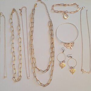 Jewelry Collection-"Grandma" charm bracelet, "love" necklace...